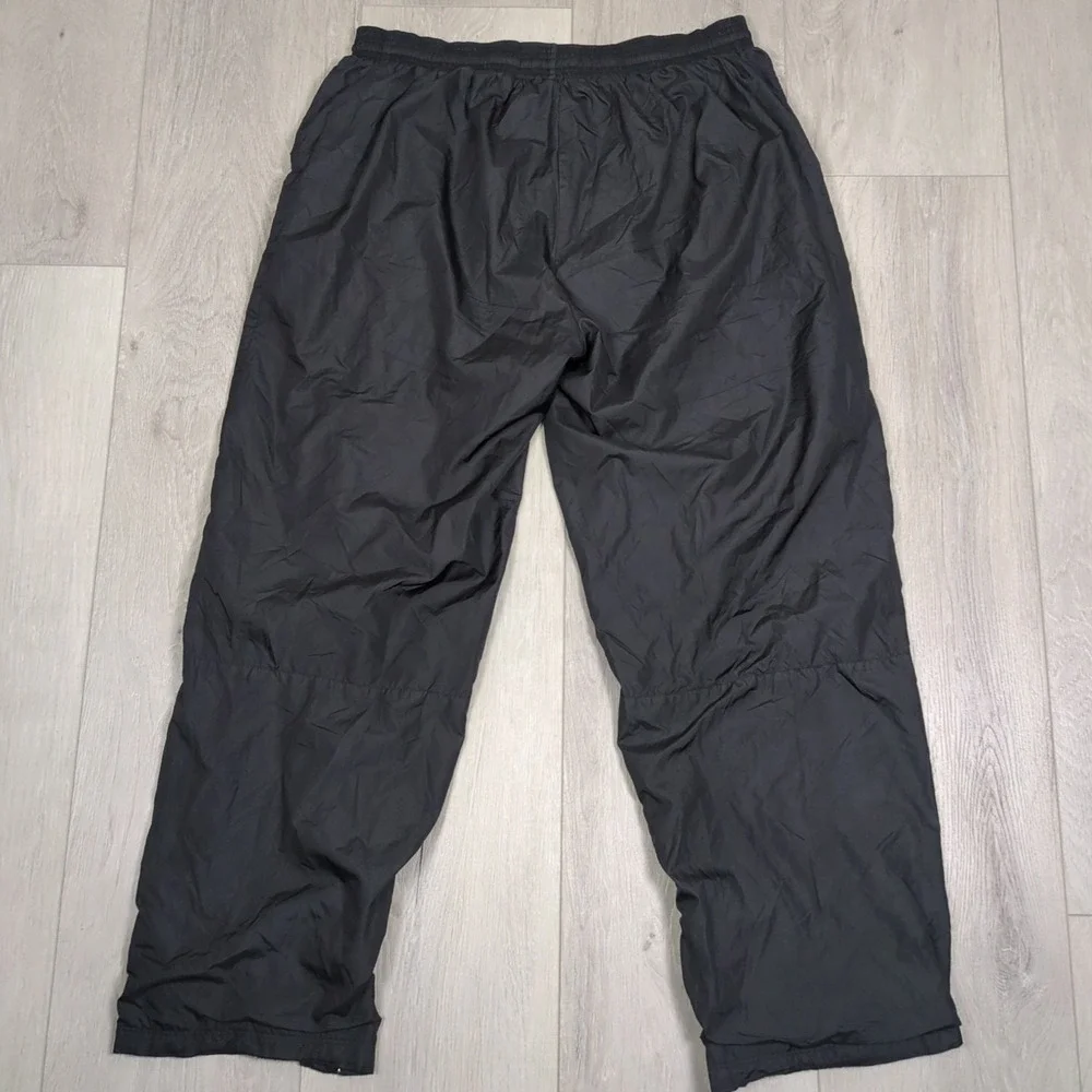 Vintage Nike Windbreaker Track Pants Youth Extra Large Black Y2K Boys Ankle Zip